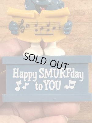 Smurf　ヴィンテージ　PVCフィギュア　台付き　70’s