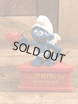 Schleich Smurf “I'm Aiming For Your Heart” PVC Figure　スマーフ　ビンテージ　PVCフィギュア　70年代