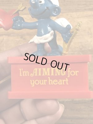 Smurf　ヴィンテージ　PVCフィギュア　メッセージ　70’s