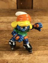 Schleich Smurfette “Roller Blade” PVC Figure　スマーフェット　ビンテージ　PVCフィギュア　90年代