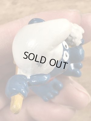 70年代頃のお風呂に入っているスマーフのビンテージのPVCフィギュア