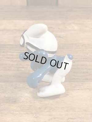 70’sのゴーグルをしたスーパースマーフのヴィンテージのPVC製フィギュア