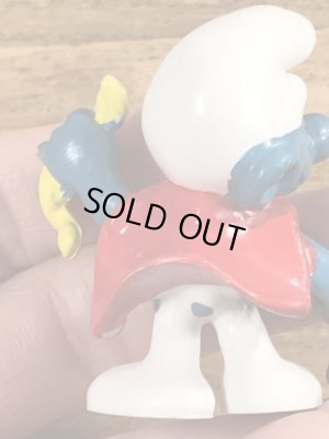 70’sのマジシャンのスマーフのヴィンテージのPVC製フィギュア