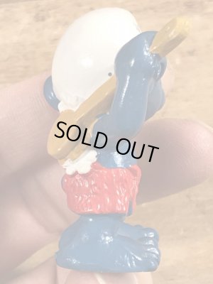 70’sの体を洗っているスマーフのヴィンテージのPVC製フィギュア