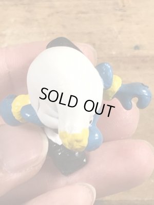 70’sのスキーをしているスマーフのヴィンテージのPVC製フィギュア