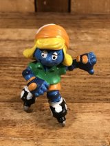 Schleich Smurfette “Roller Blade” PVC Figure　スマーフェット　ビンテージ　PVCフィギュア　90年代