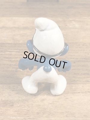 70’sのゴーグルをしたスーパースマーフのヴィンテージのPVC製フィギュア