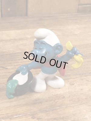 70年代頃のマジシャンのスマーフのビンテージのPVCフィギュア