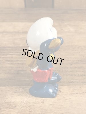 70年代頃のお風呂に入っているスマーフのビンテージのPVCフィギュア