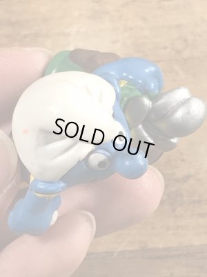 90年代頃のゴルフをしているスマーフのビンテージのPVCフィギュア