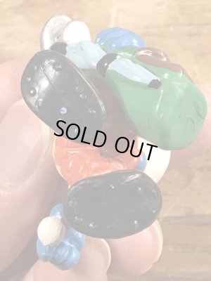 90’sのゴルフをしているSmurfのヴィンテージのPVC製フィギュア