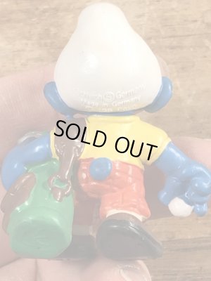 90年代頃のゴルフをしているスマーフのビンテージのPVCフィギュア