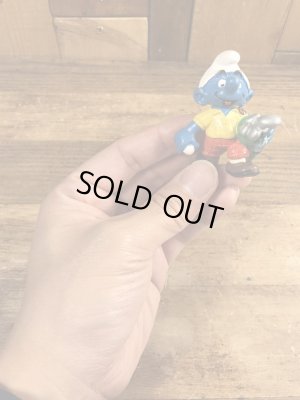 90年代頃のゴルフをしているスマーフのビンテージのPVCフィギュア