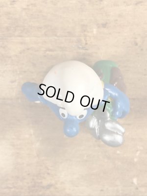 90年代頃のゴルフをしているスマーフのビンテージのPVCフィギュア