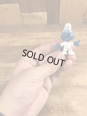 60’sのアストロノーツのSmurfのヴィンテージのPVC製フィギュア