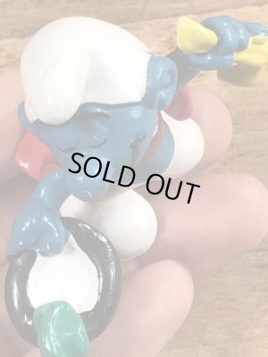 70年代頃のマジシャンのスマーフのビンテージのPVCフィギュア