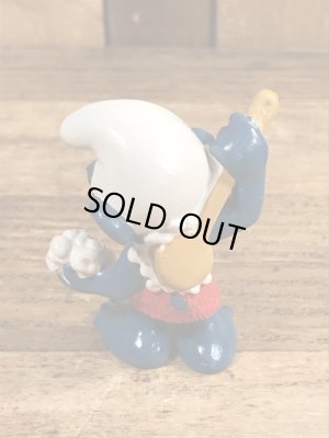 70’sの体を洗っているスマーフのヴィンテージのPVC製フィギュア