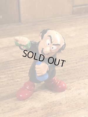 80年代頃のスマーフのガーガメルのビンテージのPVCフィギュア