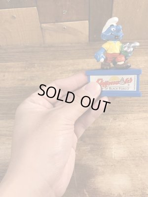 80’sのゴルフをしているスマーフのヴィンテージのPVC製フィギュア