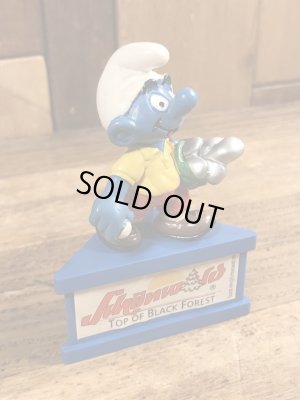 80年代頃のゴルフをしているスマーフのビンテージのPVCフィギュア