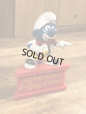 70年代頃のピエロのスマーフのビンテージのPVCフィギュア