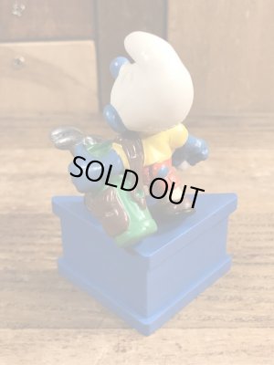 80’sのゴルフをしているスマーフのヴィンテージのPVC製フィギュア