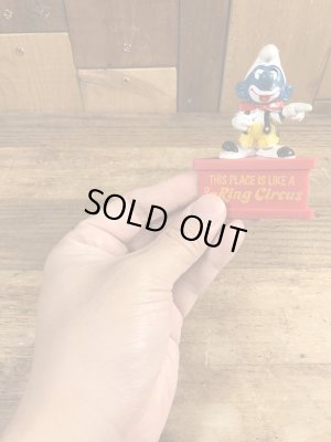 70’sのピエロのスマーフのヴィンテージのPVC製フィギュア