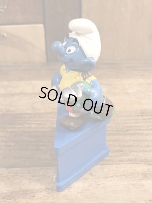 80’sのゴルフをしているスマーフのヴィンテージのPVC製フィギュア