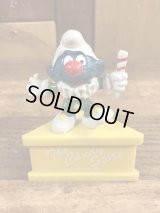 Schleich Smurf “Clown” PVC Figure　スマーフ　ビンテージ　PVCフィギュア　台座付き　70年代