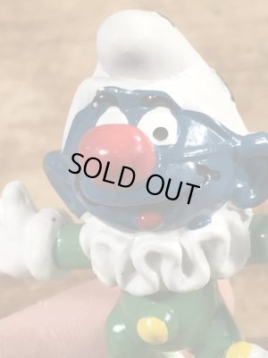 70年代頃のピエロのスマーフのビンテージのPVCフィギュア