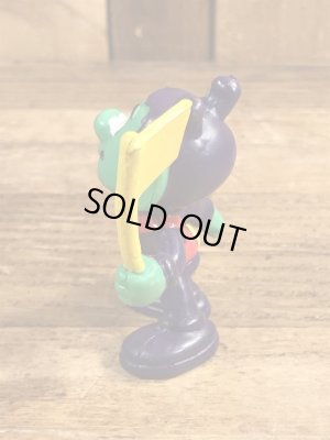 80’sの旗を持ったアストロスニックのヴィンテージのPVC製フィギュア