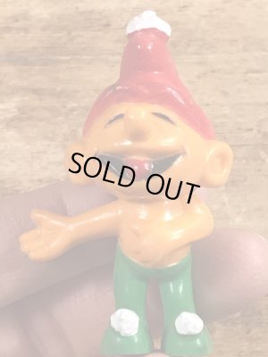 70年代頃のスマーフに似たグノームファミリーのビンテージのPVCフィギュア