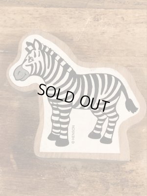 90’sのセサミストリートと動物のヴィンテージのウッドブロック