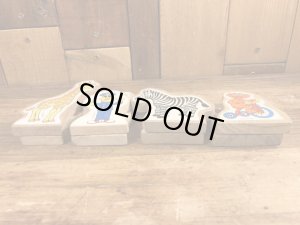 90’sのセサミストリートと動物のヴィンテージのウッドブロック