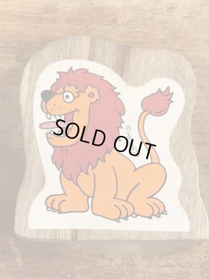 90’sのセサミストリートと動物のヴィンテージのウッドブロック