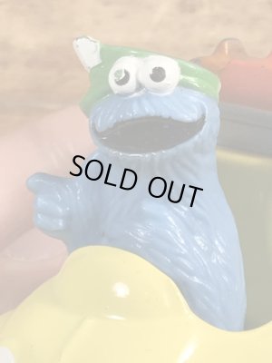 80’sのセサミストリートのクッキーモンスターのヴィンテージのダイキャストミニカー