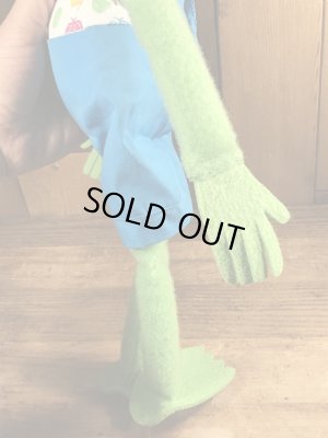 90’sのハットを被ったカーミットのヴィンテージのプラッシュドール