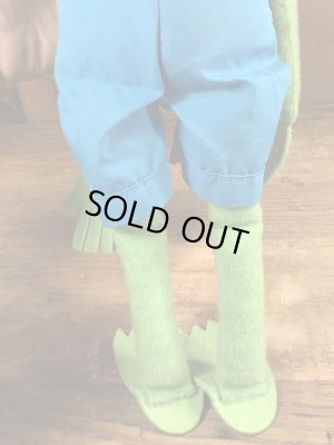 90’sのハットを被ったカーミットのヴィンテージのプラッシュドール