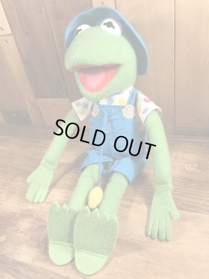 90年代頃のカーミットのビンテージのぬいぐるみ