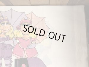 80年代頃のカーミットとミスピギーのビンテージのピローケース