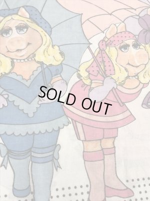 80年代頃のカーミットとミスピギーのビンテージのピローケース