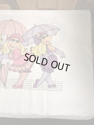 80年代頃のカーミットとミスピギーのビンテージのピローケース