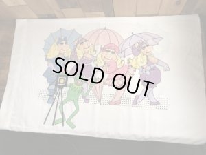 80年代頃のカーミットとミスピギーのビンテージのピローケース