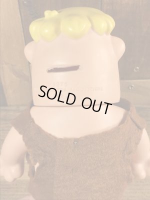 70年代頃のフリントストーンのバーニーのビンテージのコインバンクドール