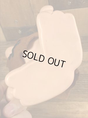 70’sのフリントストーンのバーニーのヴィンテージの貯金箱フィギュア