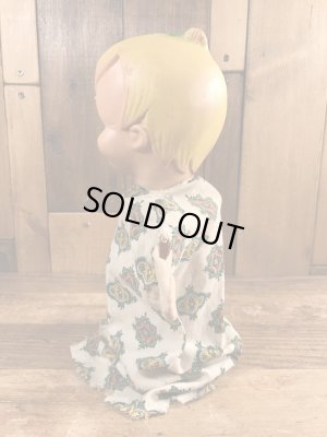 60’sのフリントストーンのバンバンのヴィンテージのハンドパペット人形