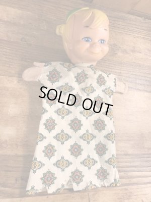 60年代頃のフリントストーンのバンバンのビンテージのハンドパペットドール