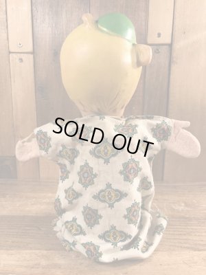 60’sのフリントストーンのバンバンのヴィンテージのハンドパペット人形