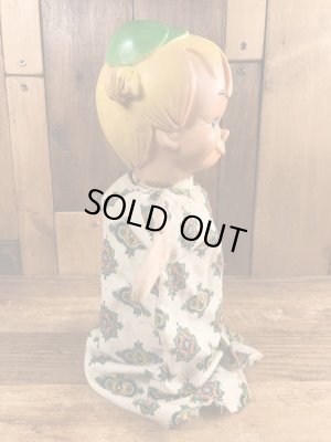 60年代頃のフリントストーンのバンバンのビンテージのハンドパペットドール