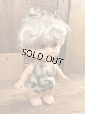 60~70年代頃のフリントストーンに似た原始人のビンテージのドール